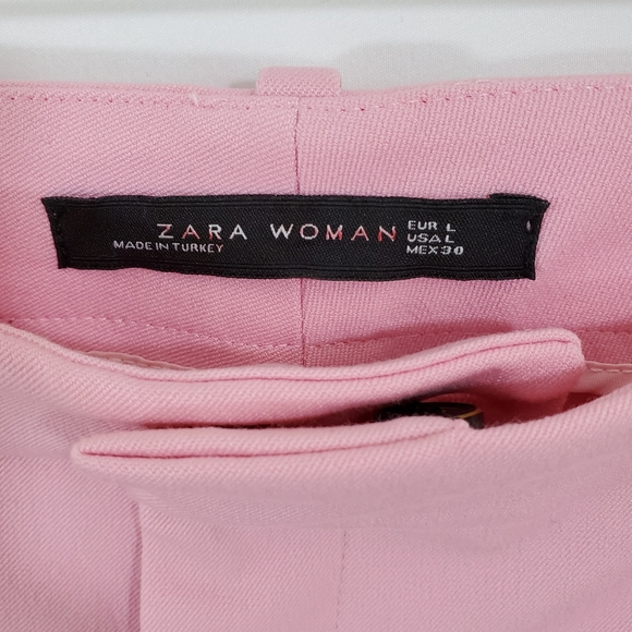 Zara Woman Pink Cropped Dress Pants - Picture 7 of 11